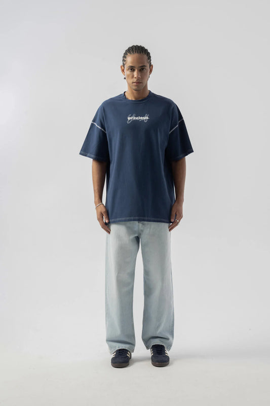 Precious Baskılı Oversize Tshirt