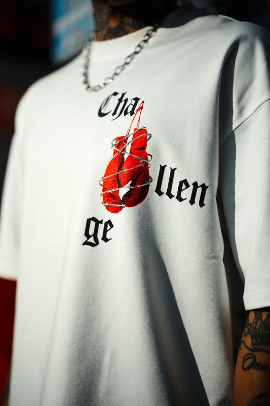 Challenge Baskılı Oversize Tshirt