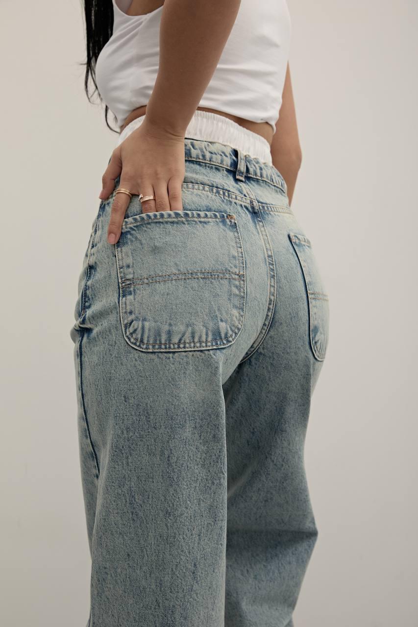 Kemer Detaylı Baggy Jean
